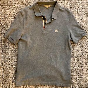 Burberry Gray S Polo Shirt Men’s Button-down Top